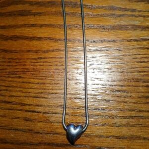 Solid sterling Silver heart necklace